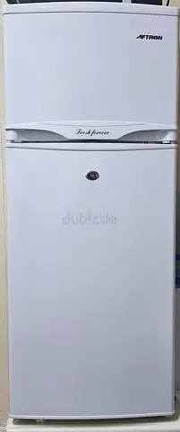 White Aftron Double-Door Refrigerator - Good Working Condition