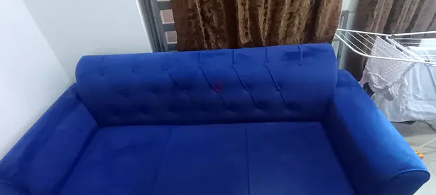 Blue 3-Seater Sofa in Good Condition
