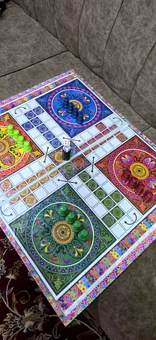 Decorative Ludo Board Game (Complete Set) BIG SIZE
