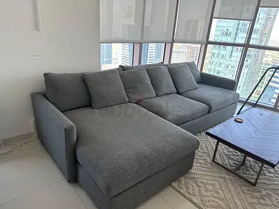 Crate and Barrel Sofa Chaise | Grey | 4 Yrs Old | 9,000 AED