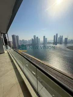 Luxury 3 master bedrooms apartment for rent in Al Khan Corniche full sea view, balcony, maid room, p
