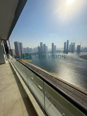 Luxury 3 master bedrooms apartment for rent in Al Khan Corniche full sea view, balcony, maid room, pool, gym, free parking & AC
