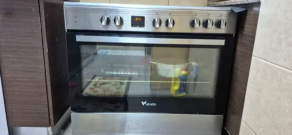 Electric Stainless Steel Oven with stove - Very Good Working Condition
