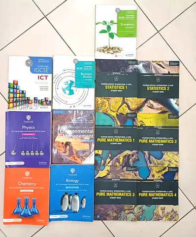 Cambridge IGCSE  A-Level Books: Maths, Sciences, ICT, Economics, Business, Statistics, Econmics