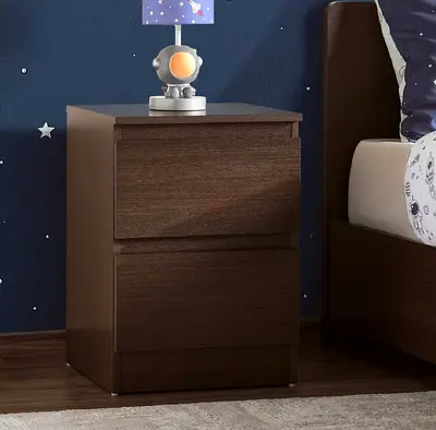Malmo 2-Drawer Bedside Nightstand