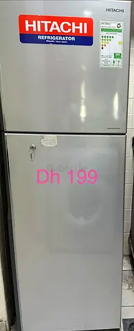 Hitachi double-door refrigerator in good working condition - Dh 199