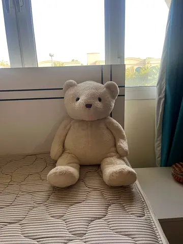 Large cream teddy bear plush toy - normally used