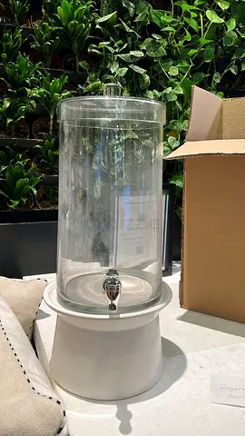Glass Beverage Dispenser with Stand and Tap - 5L West Elm