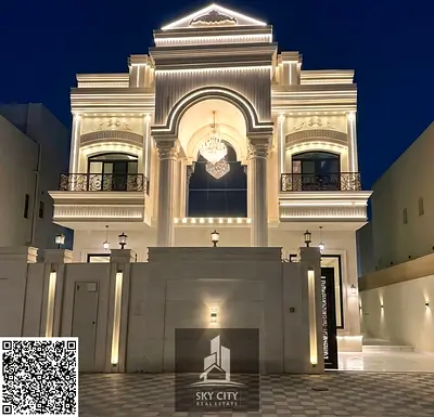 Luxury villa for rent, classic design, in Al-Haliou 2, first occupancy, 5 rooms, central air conditioning, price 130k