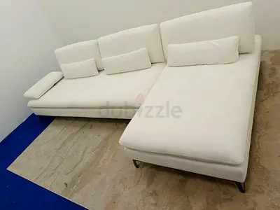 As perfect condition rochebobois white color lshape sofa