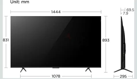 TCL Smart TV | TCL 65T7B Television 65 Inch Smart TV 4K QLED Pro HDR 10+ Google TV, Quantum Dot Tech