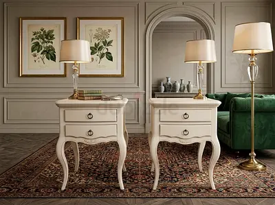 Aurelia French Country 2-Drawer Bedside Tables – Set of 2