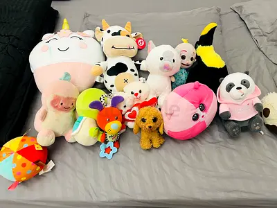 Lot of 13 Mixed Plush Toys — Stuffed Animals Collection