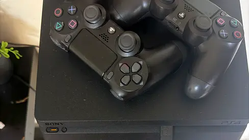 Sony PS4 Slim with 2 DualShock 4 Controllers - Good Working Condition
