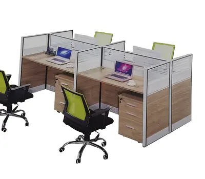 Brand New 4-Person Office Workstation Cubicles For Sale