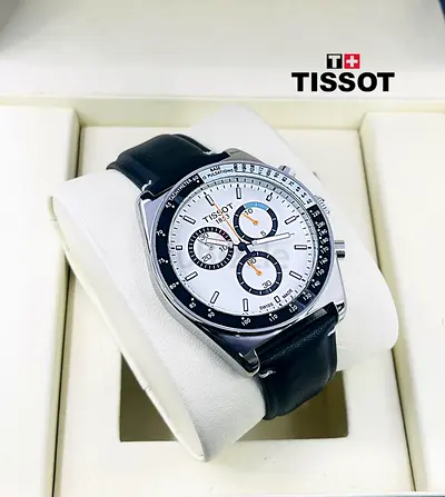 Tissot with chrono leather strap