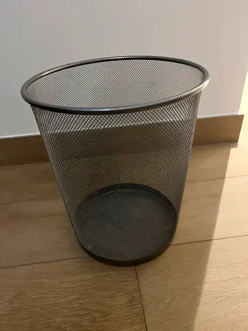 Silver Mesh Wastebasket - Great Condition