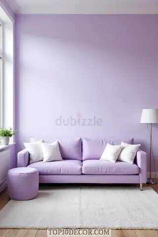 Light Lilac 3-Seater Sofa