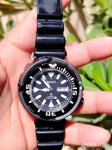 Seiko Prospex Automatic Divers Watch - Black Turtle Style (Runs Well)