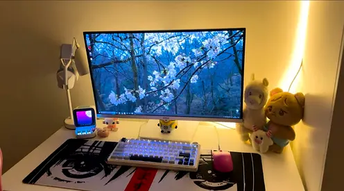 MSI MAG 274QRFW X32 Gaming Monitor, Perfect for white aesthetic setup