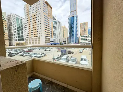 2BHK in Al Khan with balcony, open view, 2 bathrooms, near Dubai exit and services. AED 40K yearly