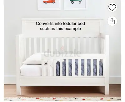Pottery barn bed, 0-6 years, conversion kit and mattress included