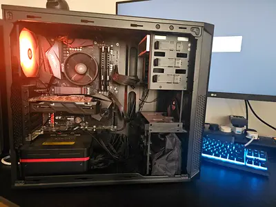 Used Desktop PC — AMD 3800X (8-core), X570 Motherboard, RX560 GPU, 64GB RAM DDR4, 512 GB SSD