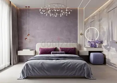 King Size Bed Frame (Modern Upholstered Headboard)
