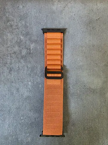 Genuine Apple Watch Band - Alpine Loop - 49mm - Terra Cotta - Medium - For black ultra apple watch