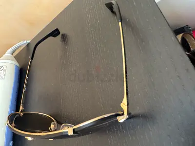 Black and Gold Rectangular Sunglasses — Lightly Used 💯authentic