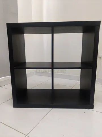IKEA Kallax-style 4-cube Shelf Unit - Black, Good Condition