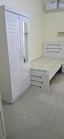 Brand New White Single Bed with Mattress and Matching Wardrobe