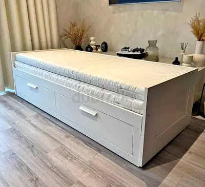 IKEA brimness daybed with 2 big storage drawers and 2 IKEA mattresses.