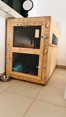 Flight crate/cage: Accommodates Medium-Large Dog. Emirates-approved