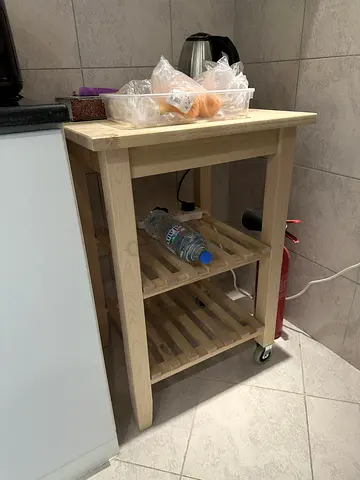 Wooden Kitchen Trolley Ikea BEKVÄM