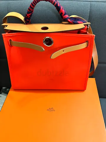 Hermes herbag 31 orange canvas