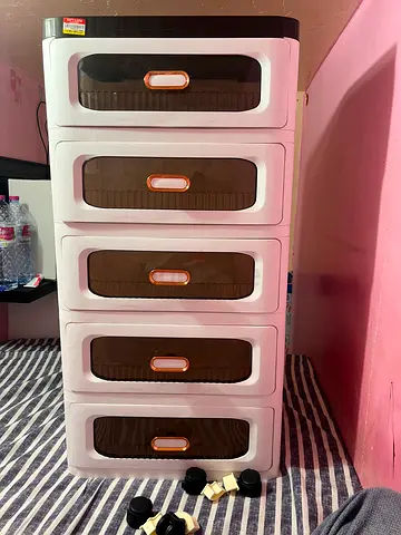 5 drawers White storage box with
