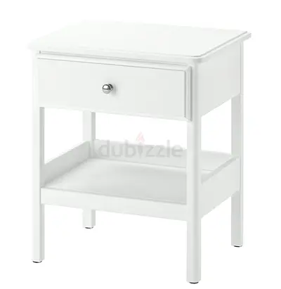 Ikea Tyssedal Bedside Table, white with drawer