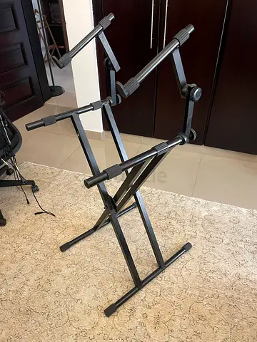 Keyboard Stand  2 tier, Quicllok made in Italy, heavy duty