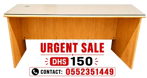 Big Office Table with glass cover / low  - used