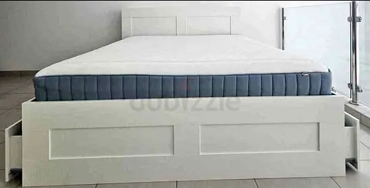 Ikea brimness bed with ikea mattress Queen size 160x200cm bed