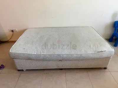 Single mattress bed with base (used) - good condition