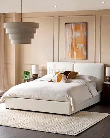 Premium King Size Velvet Bed For Sale Modern Soft Finish - Fully Custom Made - UAE Sharjah Made