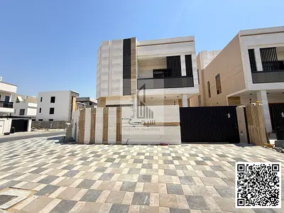 Corner villa with 6 bedrooms in Al Bahia, featuring a roof terrace and spacious living areas.