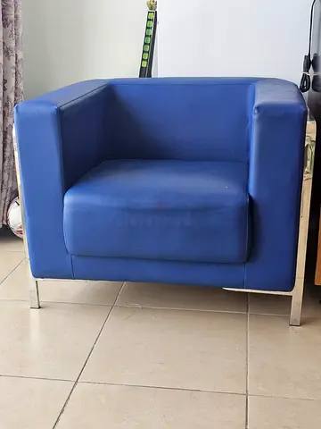 Blue 3-Seater Sofa - With SS Support