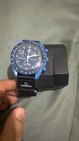 Blue Omega Speedmaster-style mens watch (pre-owned)