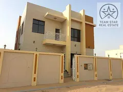 Villa for rent in Al Yasmin area, consisting of five master bedrooms, a majlis, a living room, and a
