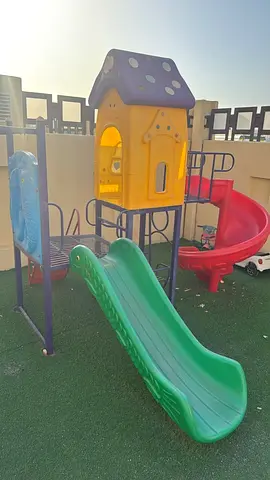 Used Kids Outdoor Playset with Slide and Climbing Platform