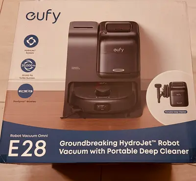 Eufy RoboVac E28 HydroJet Robot Vacuum with Portable Deep Cleaner (Boxed)