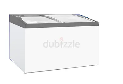 Chest Freezer with Sliding Glass Top - White, Commercial Style (Klimasan—Made in Turkey)